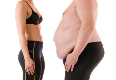 年輕苗條女人下面很胖的人圖片