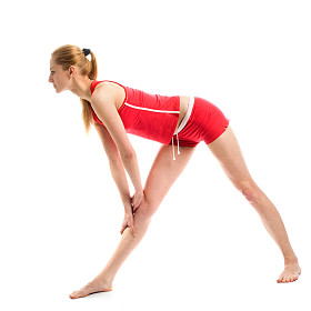 金发女孩做体操