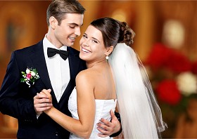 新郎和新娘跳舞