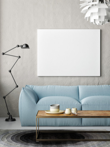 模擬出海報(bào)，時(shí)髦客廳，3d 渲染