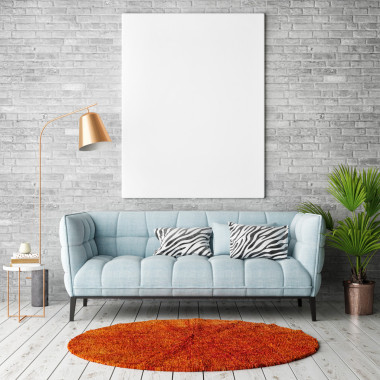 模擬與復(fù)古時髦閣樓室內(nèi)背景，3d 渲染的海報