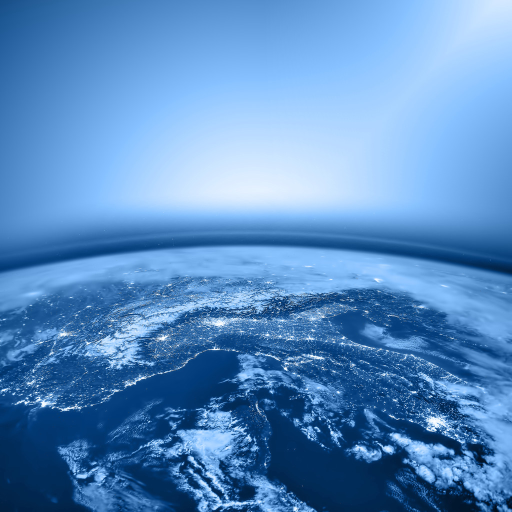 物理世界地图插图。这幅图像由美国国家航空航天局提供的元素