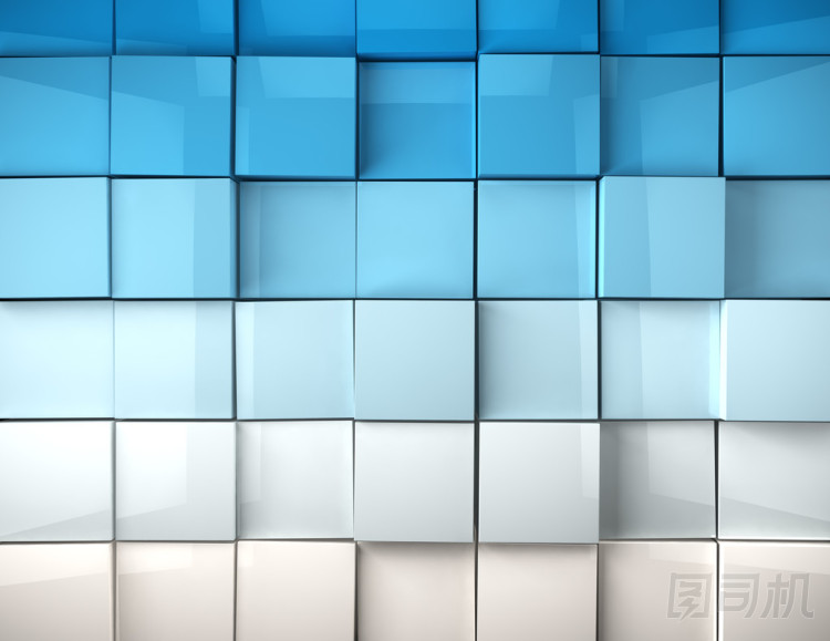 多維數(shù)據(jù)集在色調的藍色背景圖片