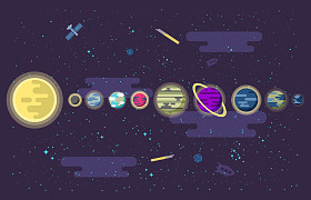 图一套所有的行星太阳系外层空间