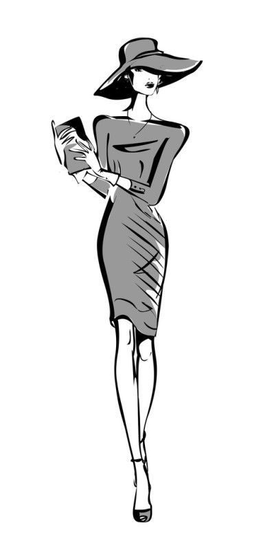 時(shí)髦的衣服的女人