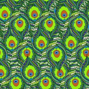 無(wú)縫模式用孔雀的羽毛