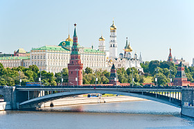 克里姆林宫，莫斯科，大石大桥、 vodovzvodnaya (sviblova) 塔、 克里姆林宫和大教