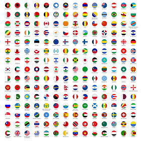 世界的圆形标志照片