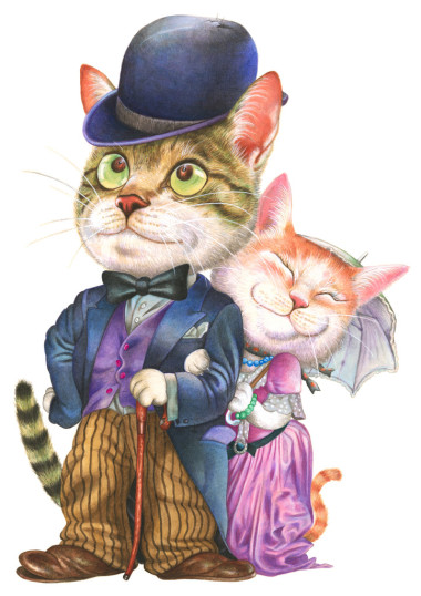 两只猫在复古风潮