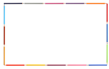 彩色铅笔框架图片