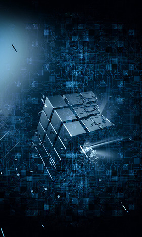 3d 渲染、 未来派的背景 