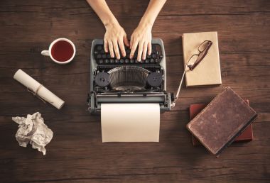 復古的記者工作圖片