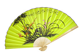 中国风机在白色背景上
