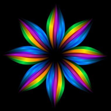 抽象彩虹花圖片