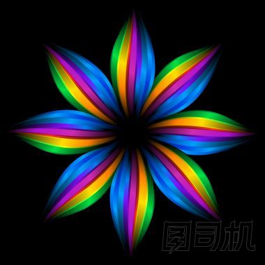 抽象彩虹花圖片