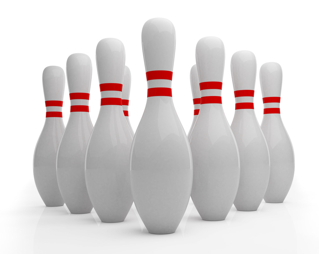 保龄球的针脚图片