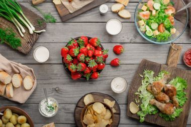 戶外食品的概念照片