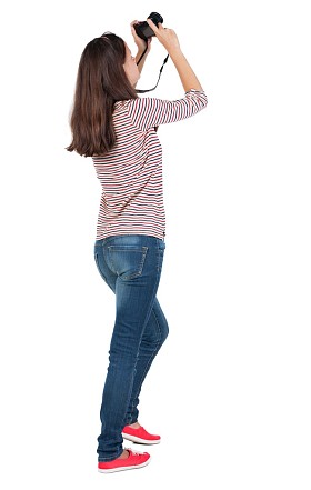 后视图的女人摄影