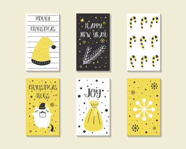 可爱的手绘涂鸦圣诞贺卡图片