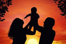 幸福的家庭在一起