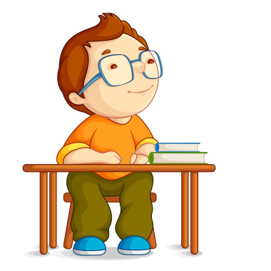 困惑的學校男孩