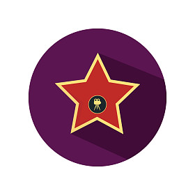 从星光颜色平面图标星级