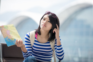  女人控股地圖與思考 圖片