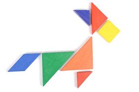 七片白色背景上的拼图图片