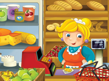 與不同的物品和秘書，店圖