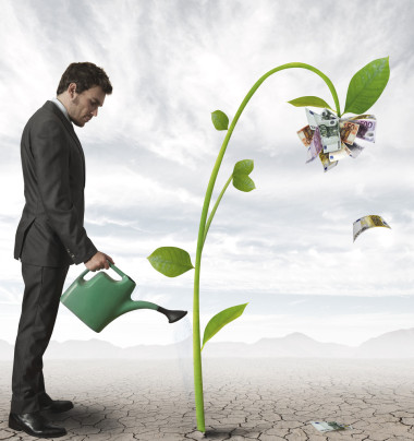 商人和一家工厂的钱