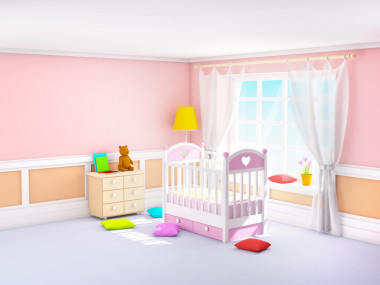 經(jīng)典嬰兒房粉紅色圖片