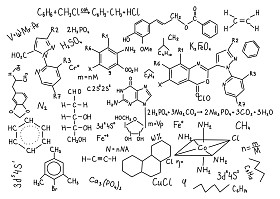 手绘化学公式