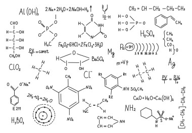 手繪化學公式圖片
