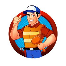 杂工穿着工作服和工具带.图片