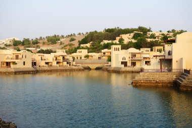 在落日，ras al 华丽，阿联酋的豪华酒店