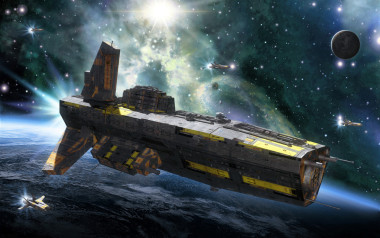 宇宙飛船驅(qū)逐艦和星球