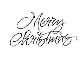 快乐圣诞手写书法照片