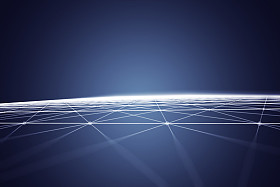 抽象的多边形空间蓝色背景