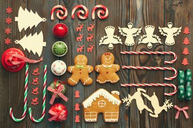 姜饼饼干和装饰图片
