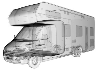 透明的露營者范孤立圖片