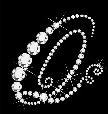 q 斜體字母與鉆石