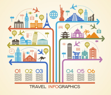 在目錄樹的形式的國際地標(biāo)圖標(biāo)