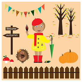 金秋时节的插图