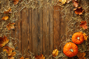 葫芦与秸秆收获或感恩节背景