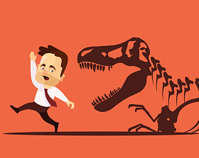 吓坏了的人的性格。矢量平面卡通插画