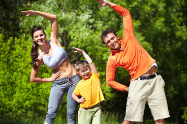 在公園的健身照片