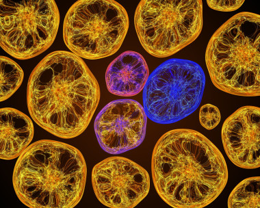 在显微镜下的微生物照片