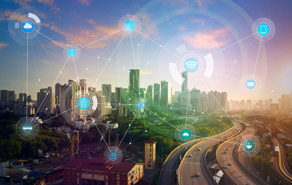 智能城市和无线通信的概念 智能城市和无线通信的概念