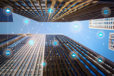 智能城市和無線通信的概念圖片