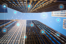 智能城市和无线通信的概念图片